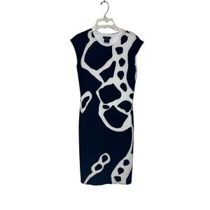 Eva‎ Varro Black White Geometric Party Formal Dress Women's Size Small